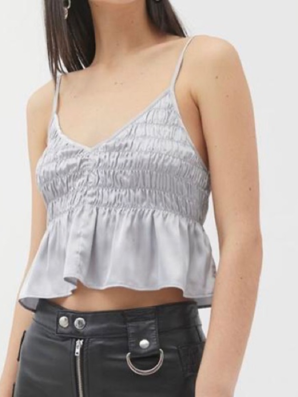 Urban Outfitters Cleo Smocked Babydoll Top